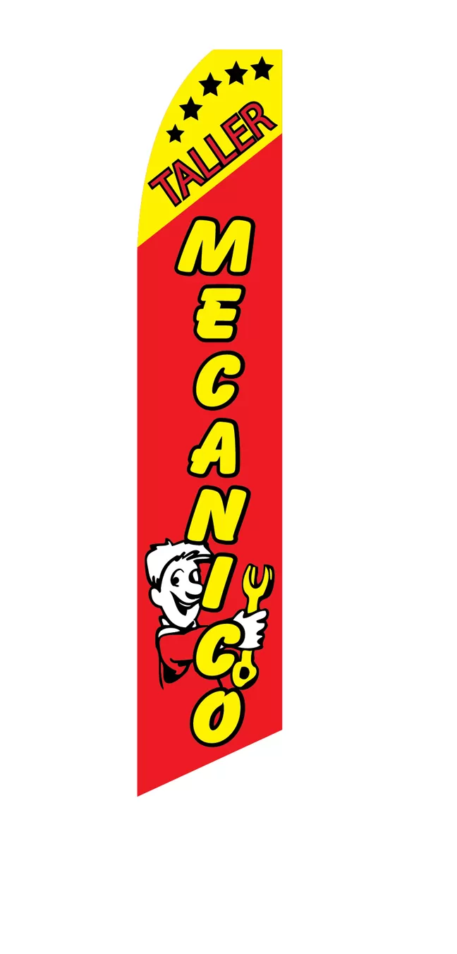 Taller Mecanico vertical swooper feather flag, SF-1709