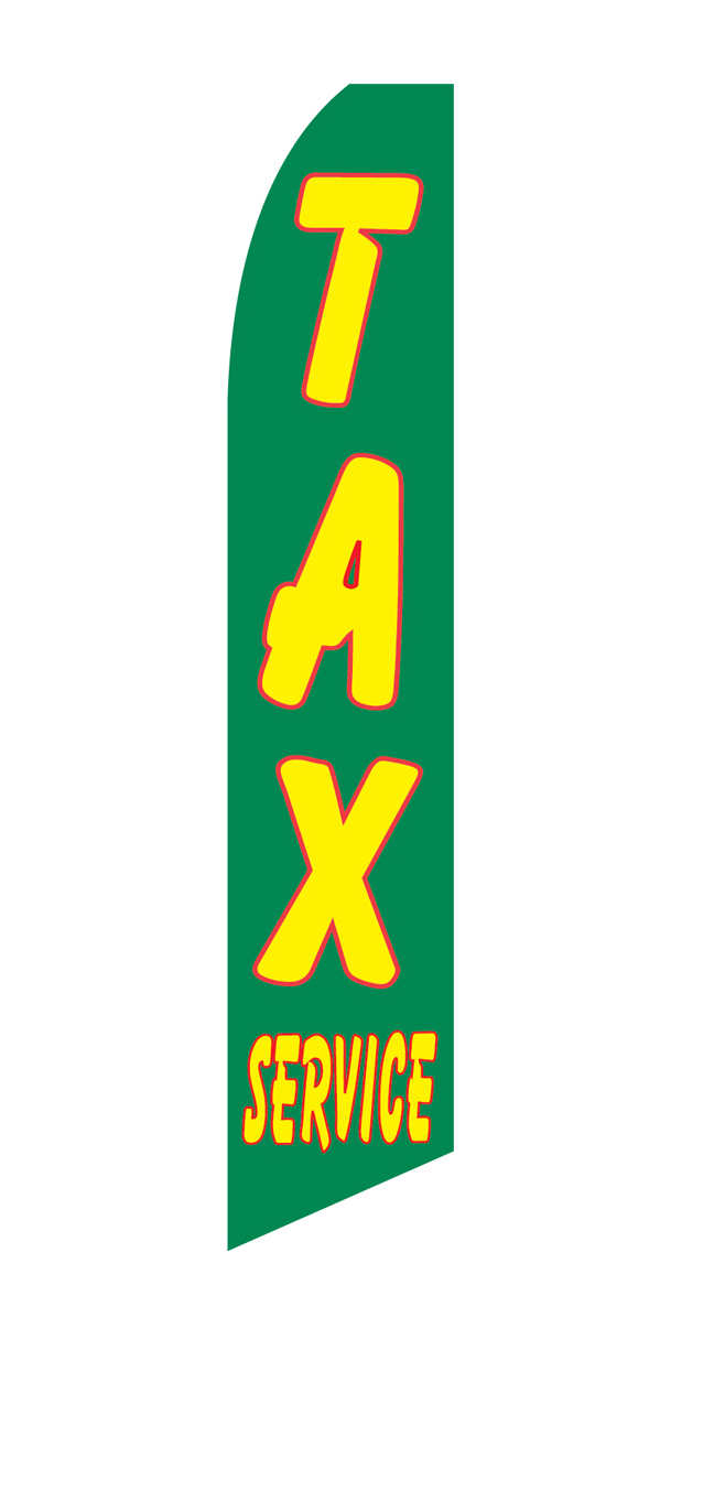 Income Tax Service swooper feather flag, design SF-1064A