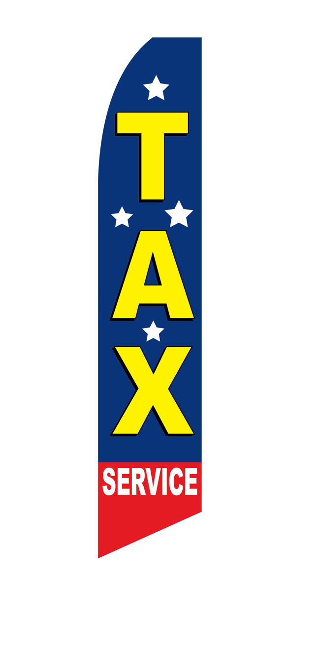 Income Tax Service swooper feather flag, design SF-1862