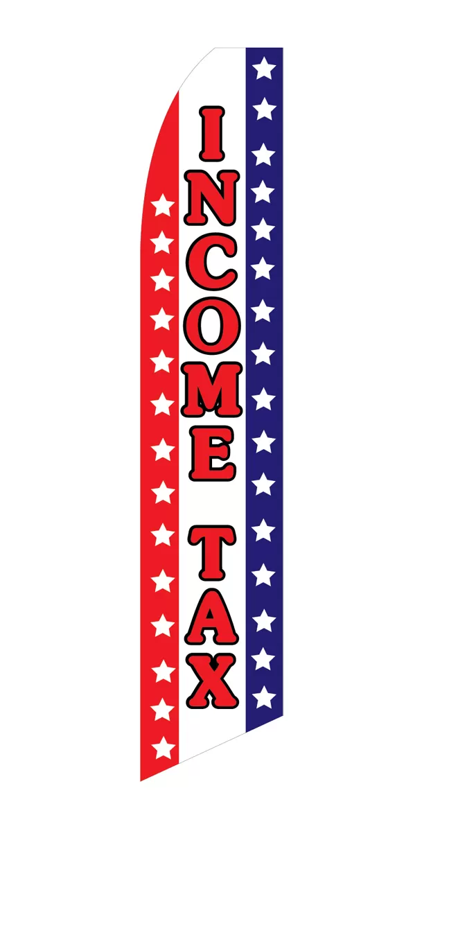 Income Tax Service swooper feather flag, design SF-1064B