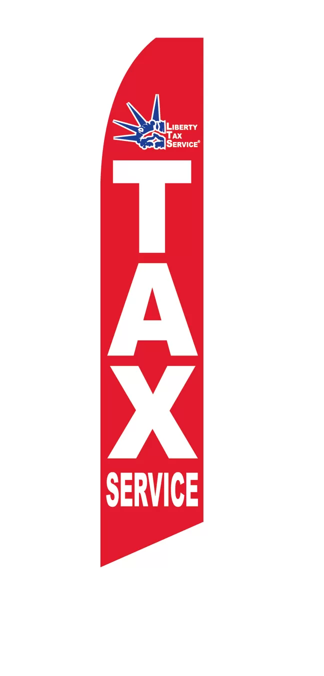 Liberty Tax Service swooper feather flag, design SF-1763A