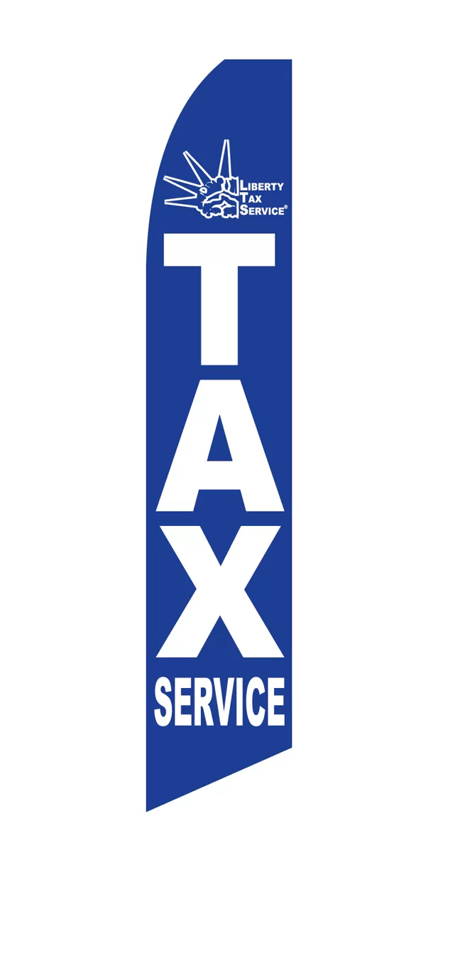 Liberty Tax Service swooper feather flag, design SF-1763B