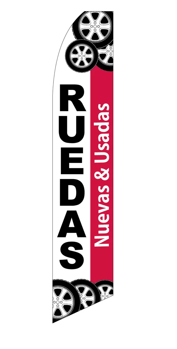 Ruedas Nuevas & Usadas vertical swooper feather flag, SF-2028