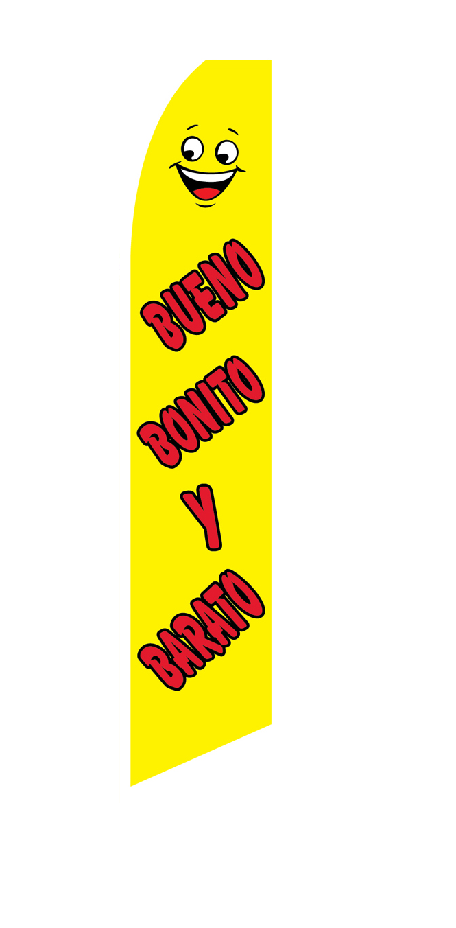 Bueno Bonito Y Barato Swooper Feather Flag #sf-1042