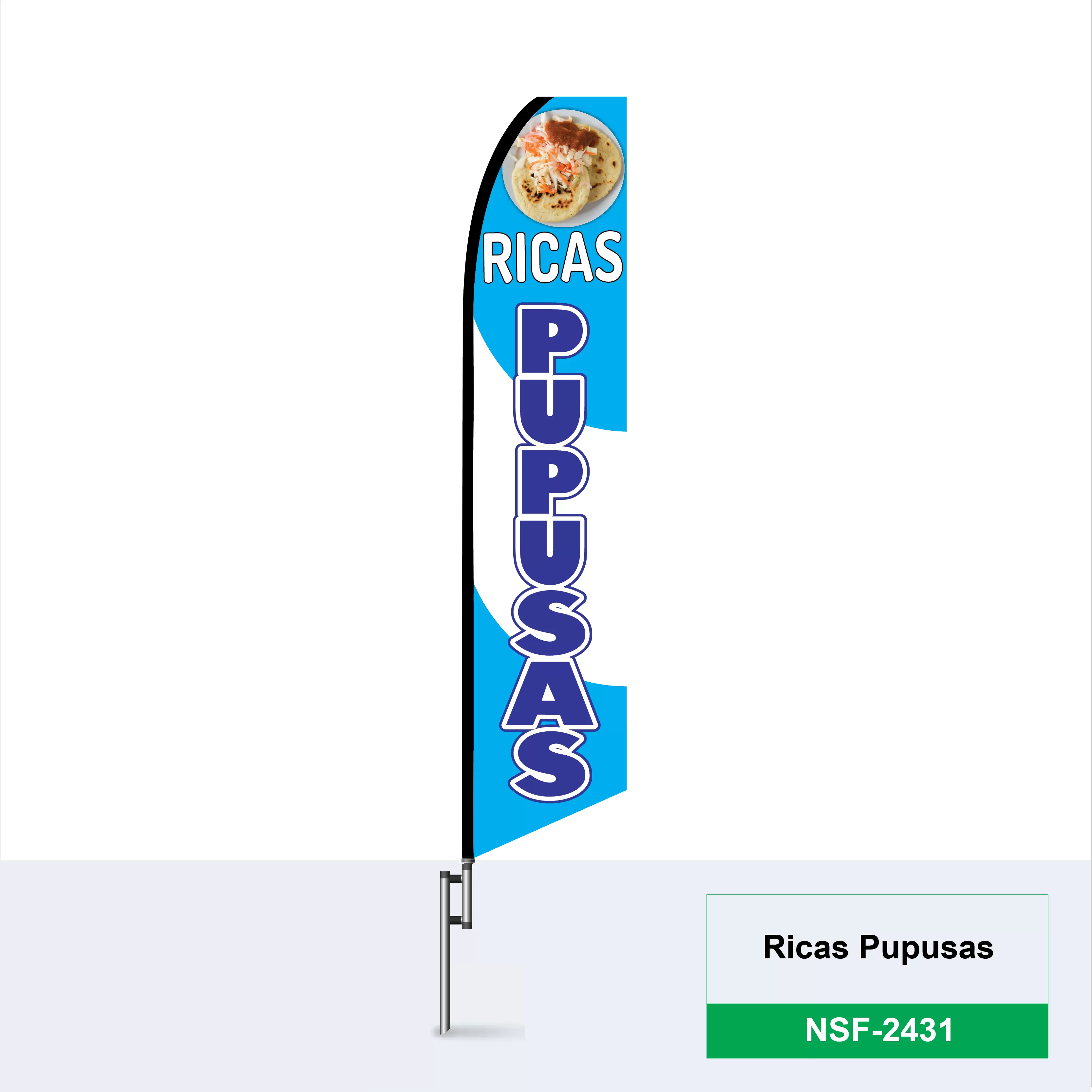 Ricas Pupusas Swooper Feather Flag #sf-2309