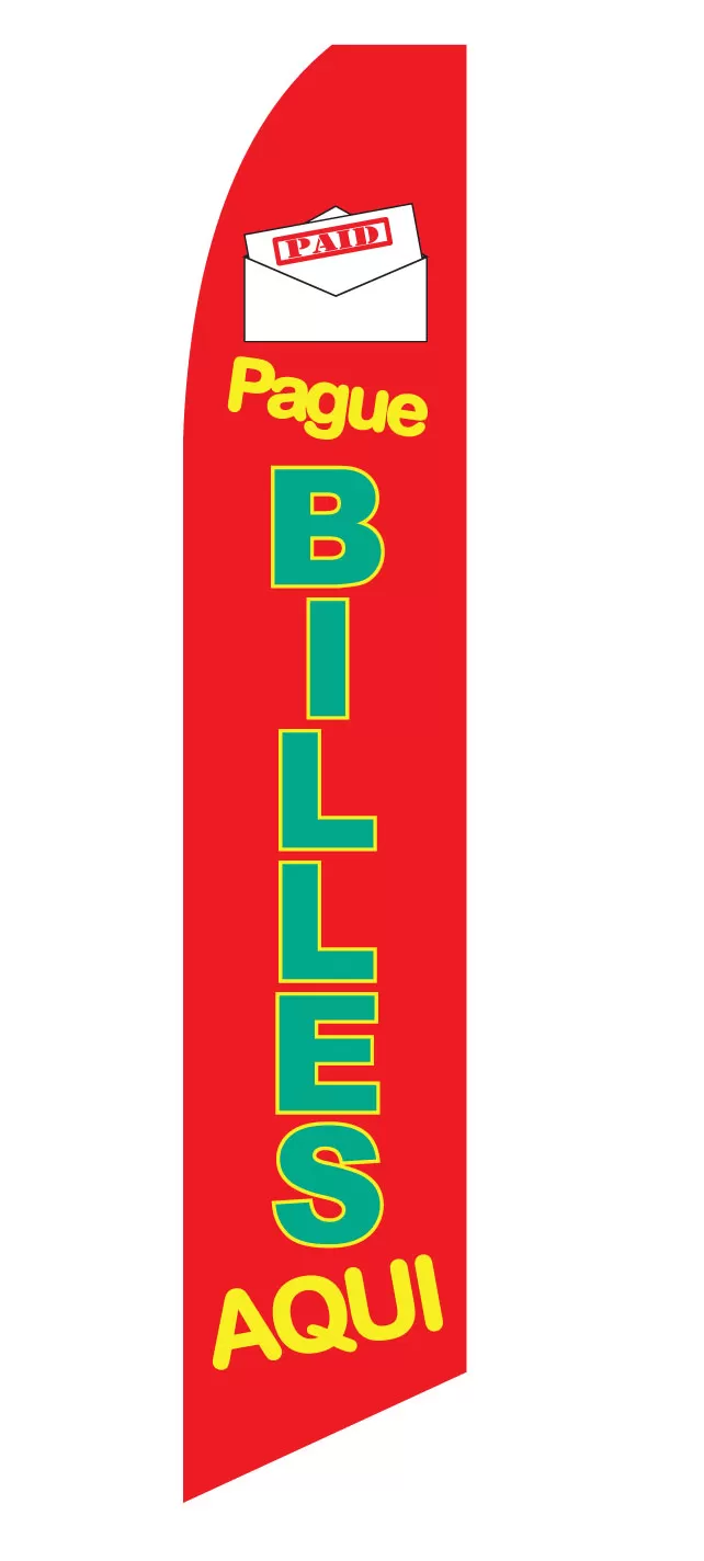 Pague Billes Aqui Swooper Feather Flag #sf-2265