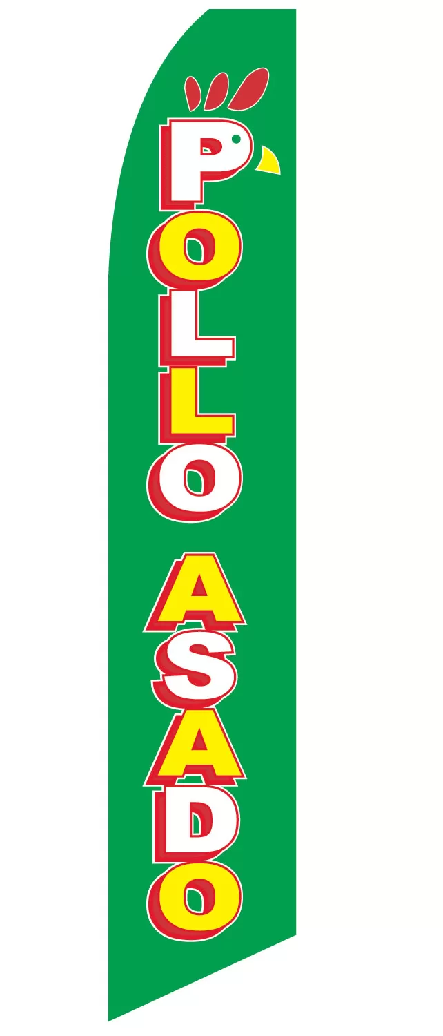 Pollo Asado Swooper Feather Flag - #sf-2226
