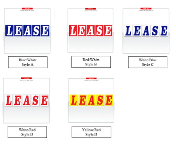 Jumbo Under Hood Signs Kit Lease #nsb41