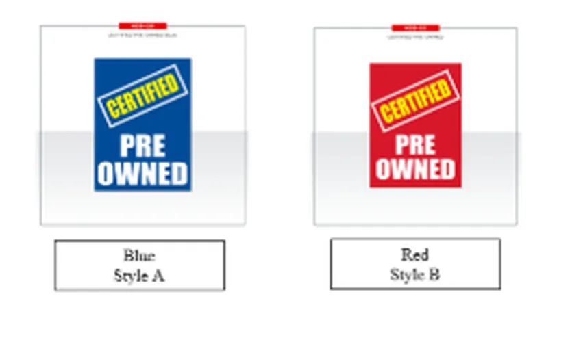 Jumbo Under Hood Signs Certified Pre Owned #nsb26