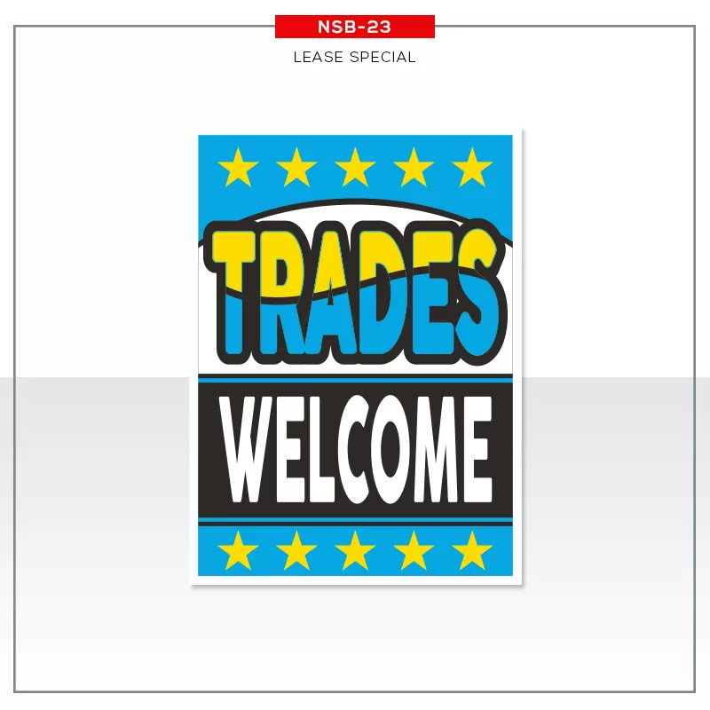 Jumbo Under Hood Signs Trades Welcome #nsb23