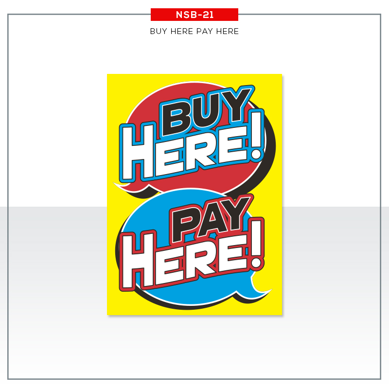 Jumbo Under Hood Signs Buy Here Pay Here #nsb21