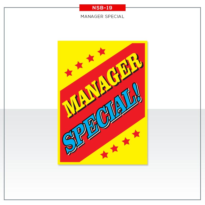 Jumbo Under Hood Signs Manager Special! #nsb19