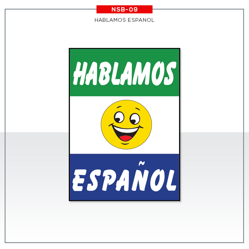 Jumbo Under Hood Signs Hablamos Espanol #nsb09