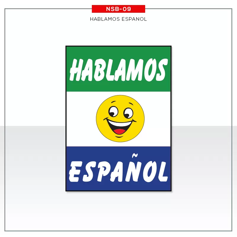 Jumbo Under Hood Signs Hablamos Espanol #nsb09