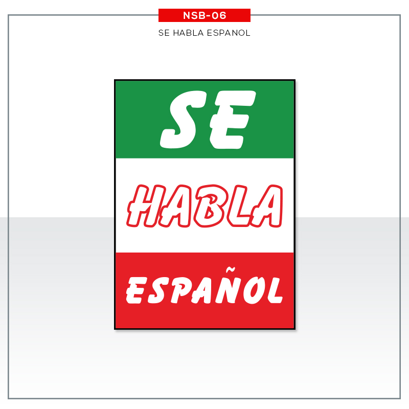 Jumbo Under Hood Signs Se Habla Espanol #nsb06