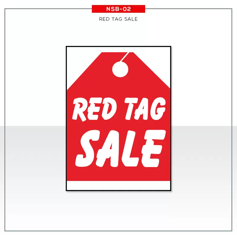 Jumbo Under Hood Signs Red Tag #nsb02
