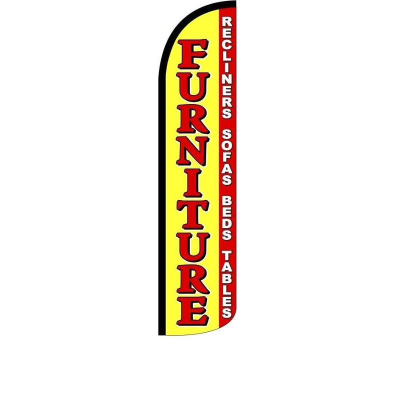 Furniture feather flag SF-JY1 advertising recliners, sofas, beds and tables