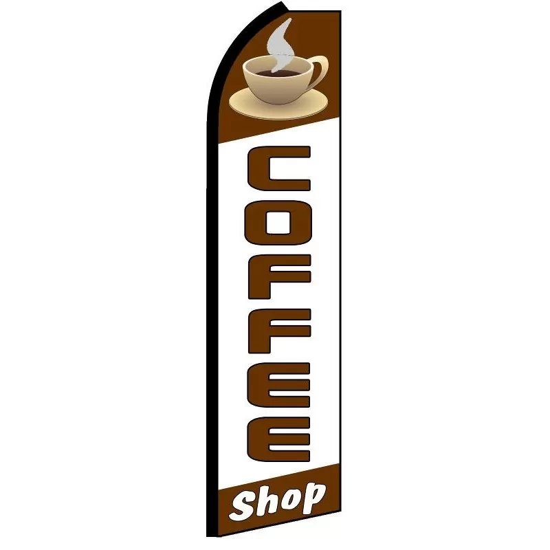Coffee Shop swooper feather flag, design SF-K127