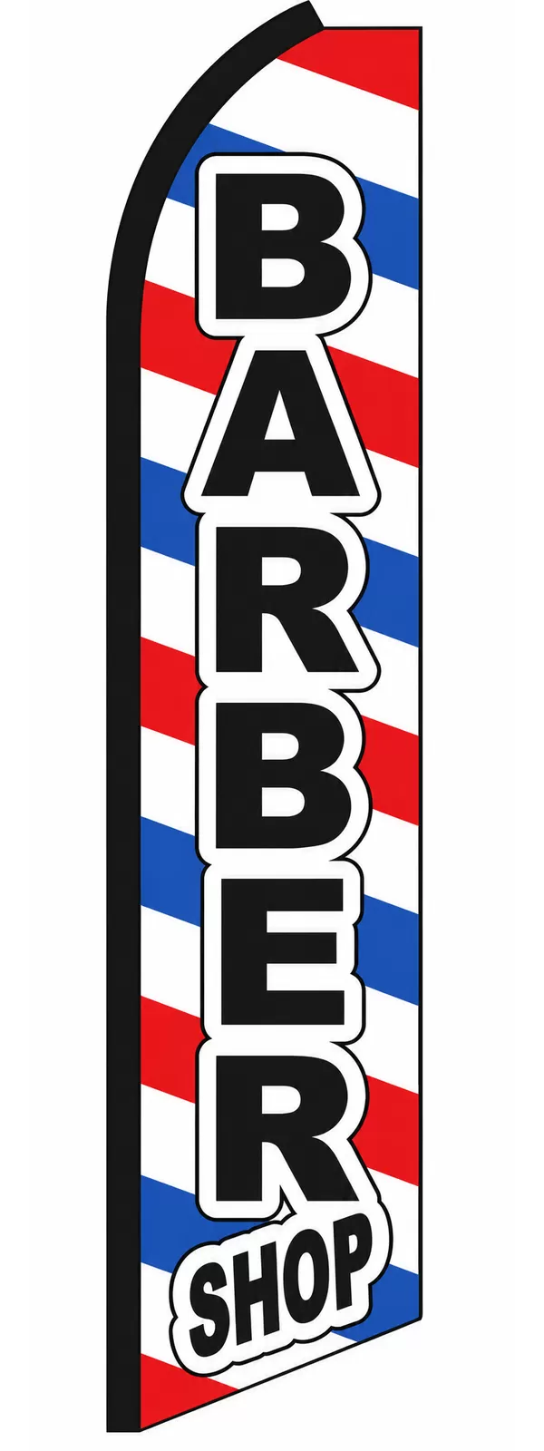 Barber Shop swooper feather flag, design SW-0151