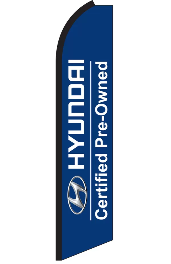 Hyundai Certified vertical swooper feather flag, SW-0145