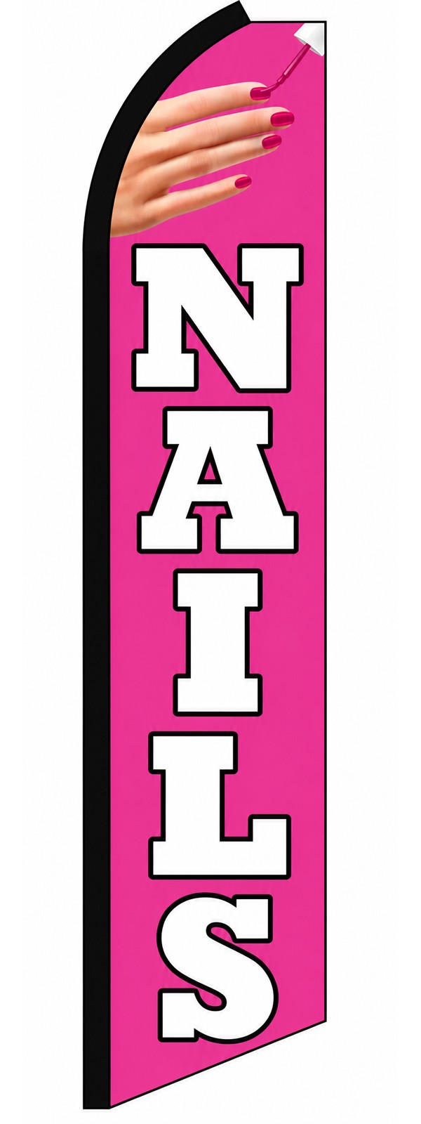 Nails swooper feather flag, design SW-0162