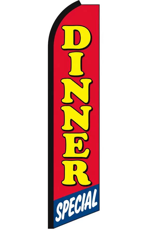 Dinner Special swooper feather flag, design SW-0156