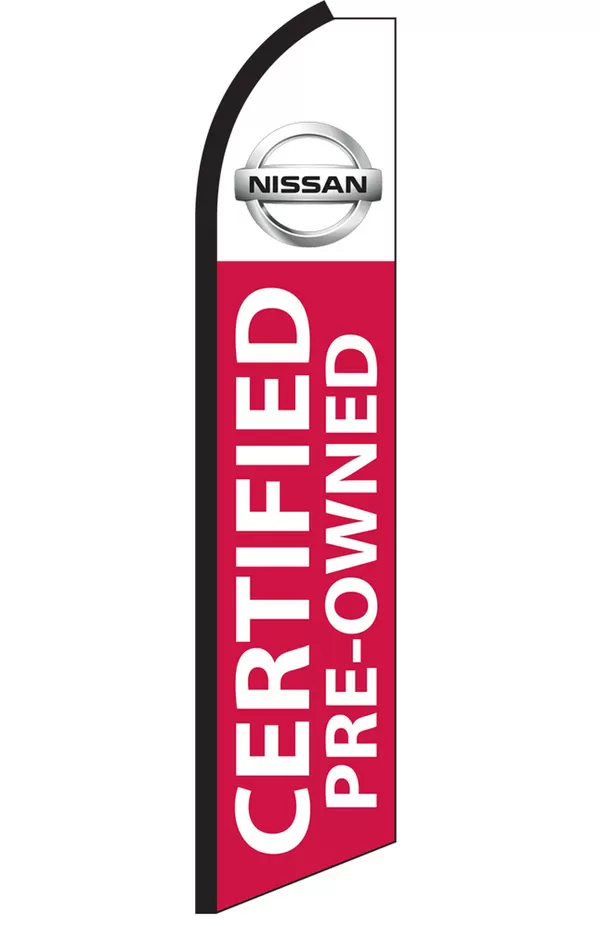 Nissan Certified vertical swooper feather flag, SW-0146