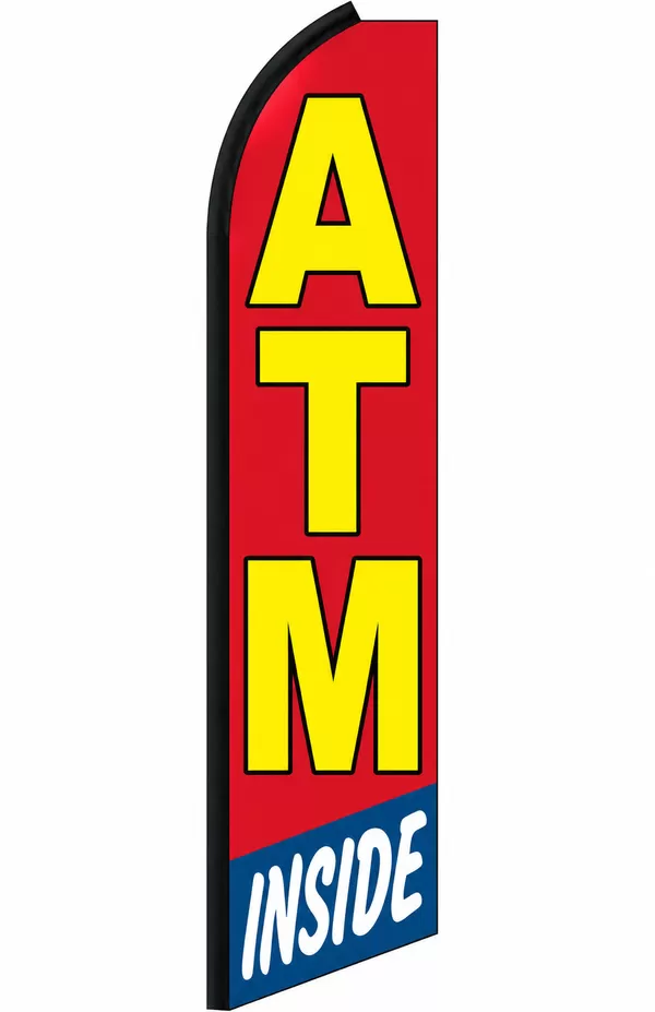 ATM Inside swooper feather flag, design SW-0149