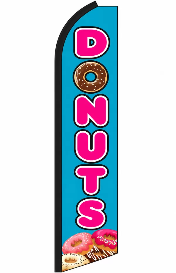 Donuts swooper feather flag, design SW-0157