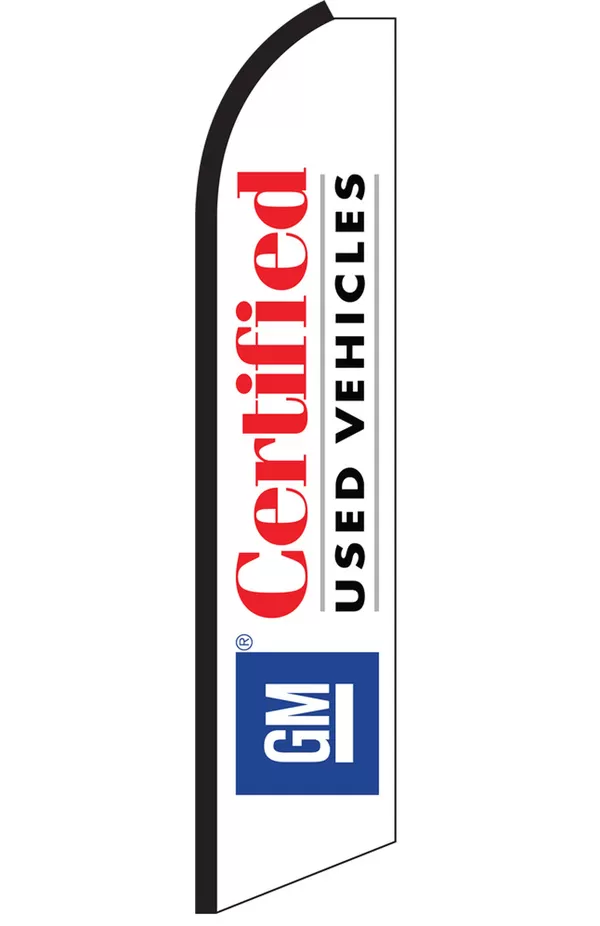 GM Certified Used Vehicles vertical swooper feather flag, SW-0143