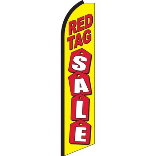 Red Tag Sale Swooper Feather Flag #sw-0147
