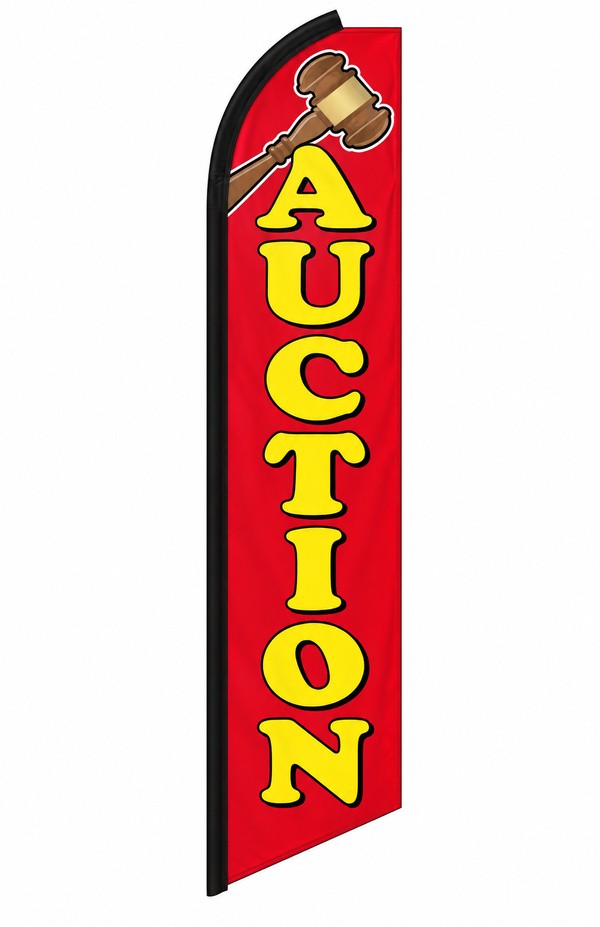 Auction swooper feather flag, design SW-0150