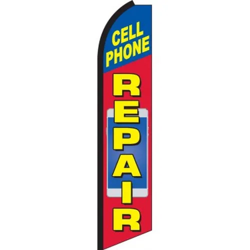 Cell Phone Repair Swooper Feather Flag #sw-0154