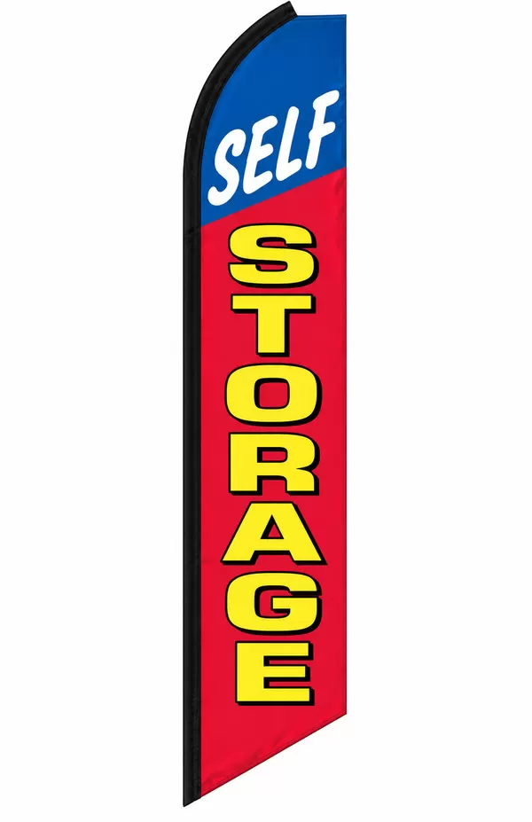 Self Storage swooper feather flag, design SW-0167