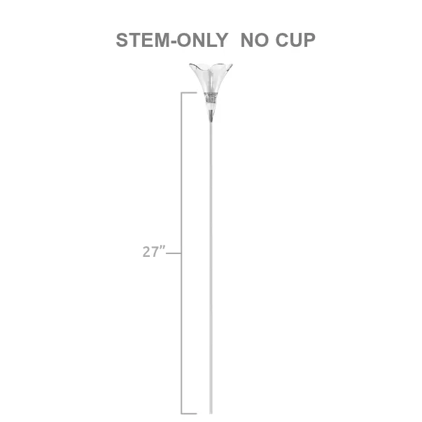 Replacement 27 inch short stem for permashine balloons psrtstwhs27
