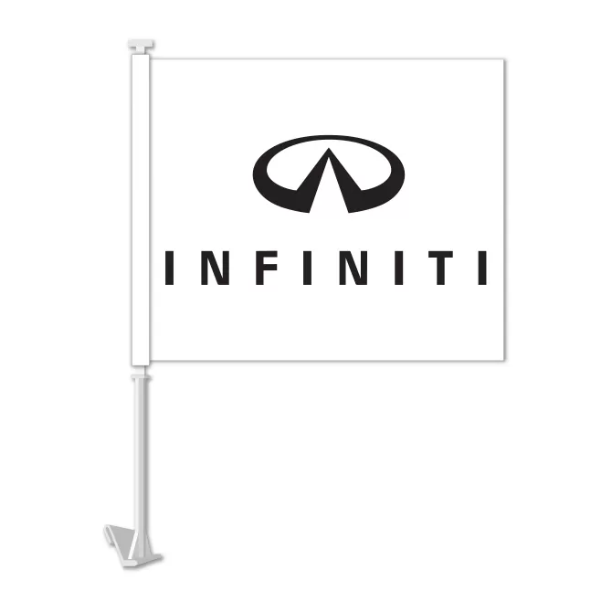 Infiniti clip-on car window flag, design 4781-35
