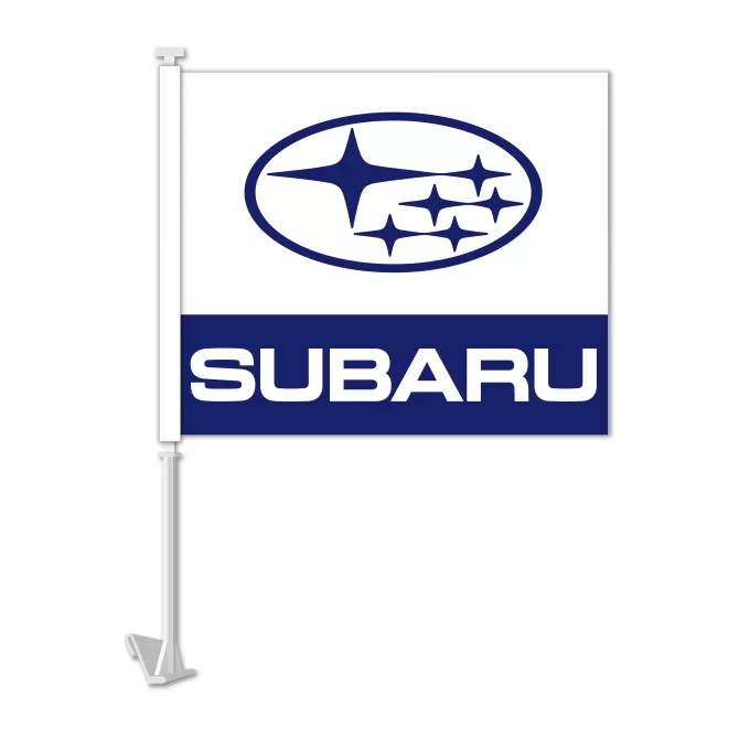 Subaru clip-on car window flag, design 4781-71