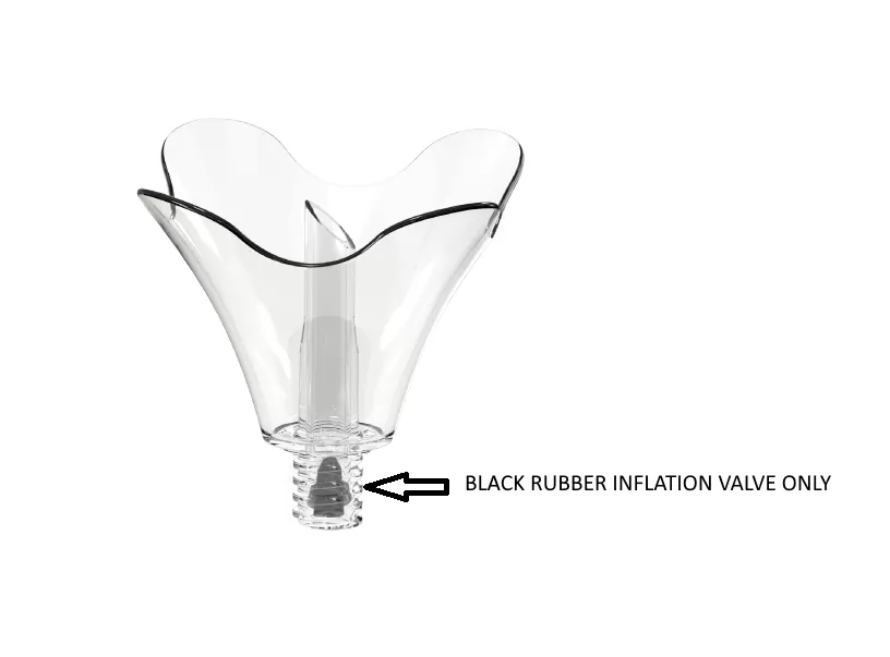 25 black rubber inflation valves for permashine balloons #psrpipbkm-25 ships in a priority envelope