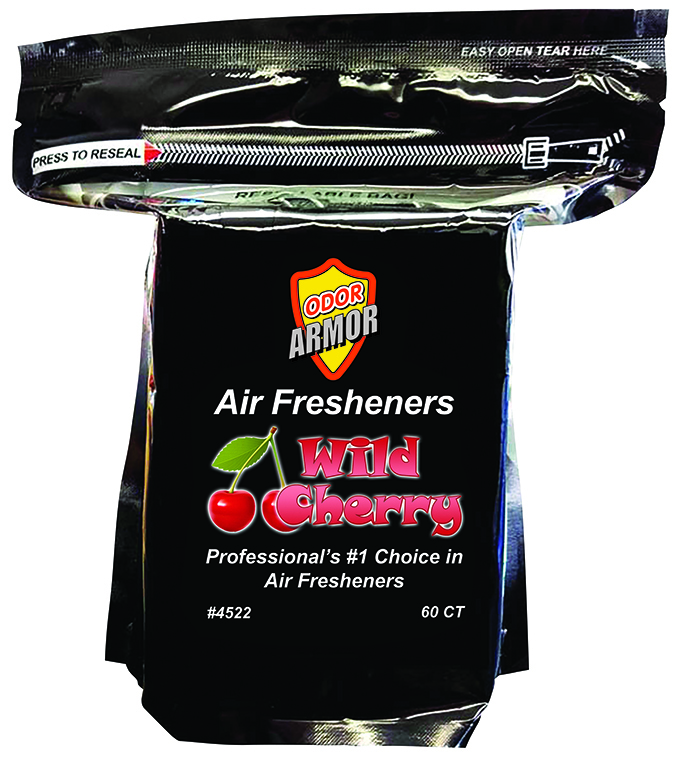 Odor Armor Wild Cherry air freshener pads, resealable bag of 60, item 4522