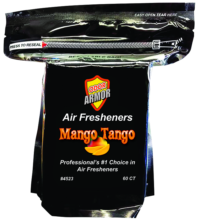 Odor Armor Mango Tango air freshener pads, resealable bag of 60, item 4523