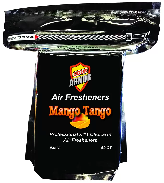 Odor Armor Mango Tango air freshener pads, resealable bag of 60, item 4523