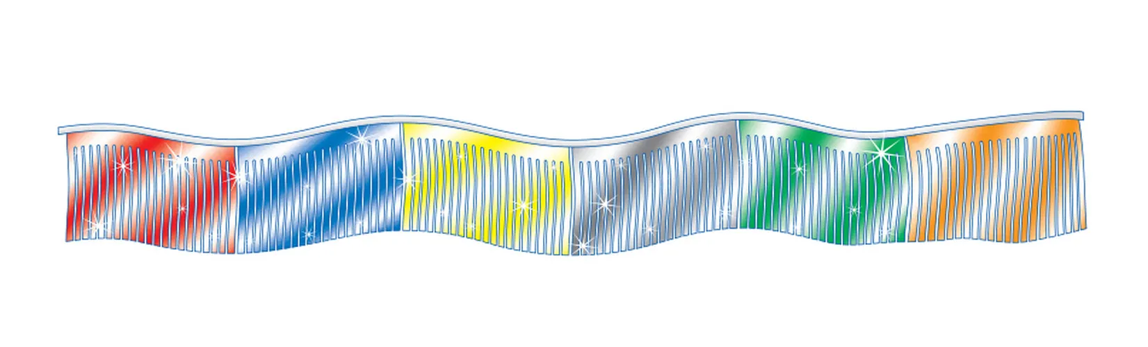60 Feet Multicolor Metallic Fringe Pennant Streamers #7906