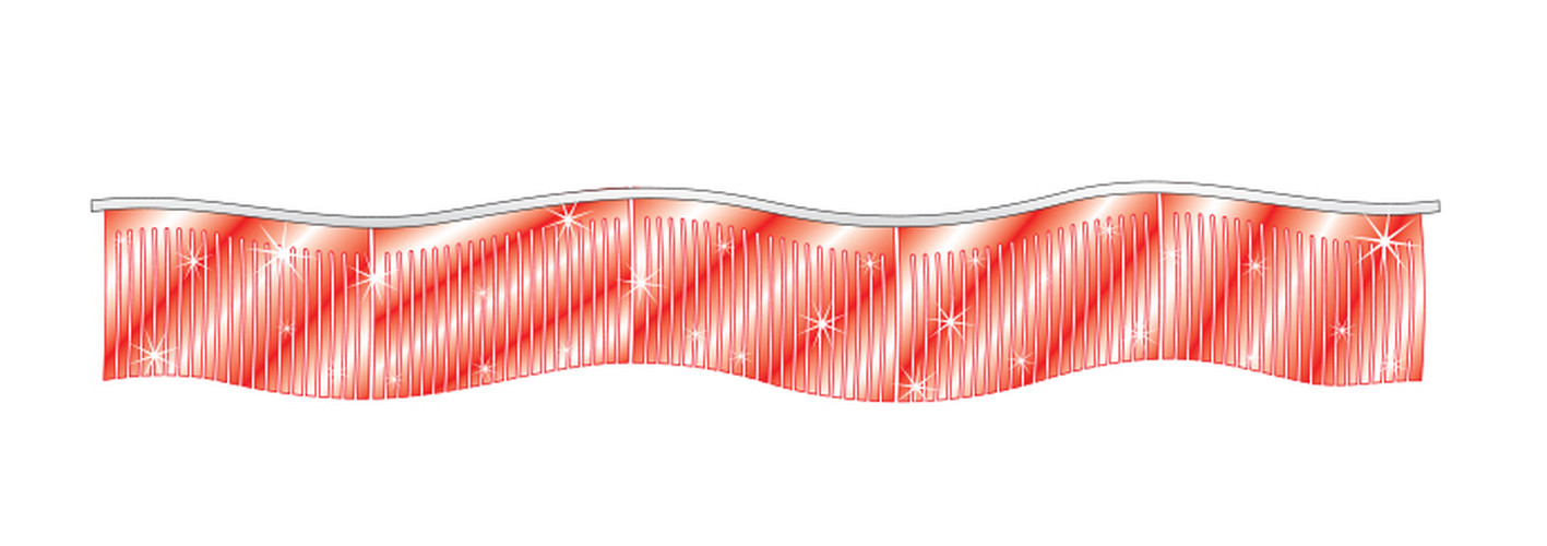 60 Feet Red Metallic Fringe Pennant Streamers #7904