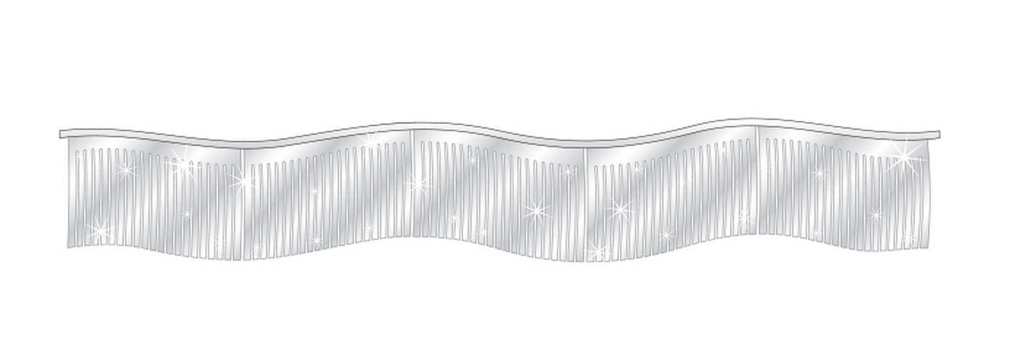 60 Feet Silver Metallic Fringe Pennant Streamers #7907