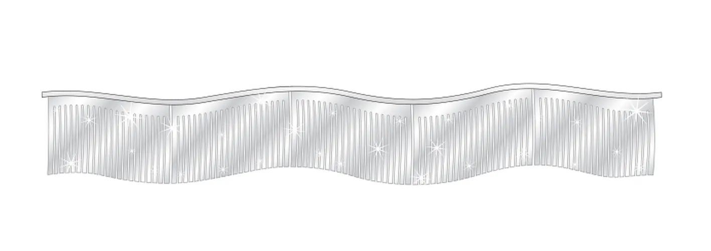60 Feet Silver Metallic Fringe Pennant Streamers #7907
