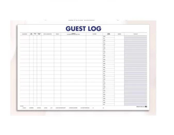 Dealership Guest Log #5861 product preview