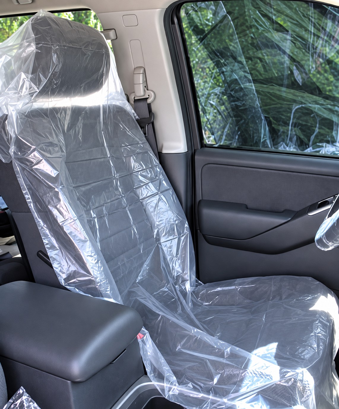 Clear economy disposable seat cover, model 103