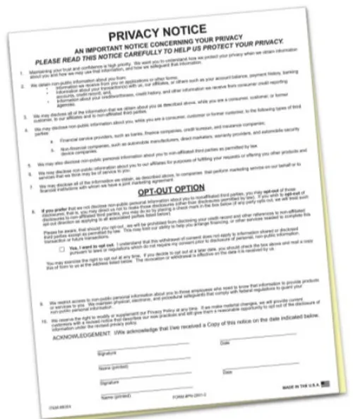 Privacy Notice Forms #8004 product preview