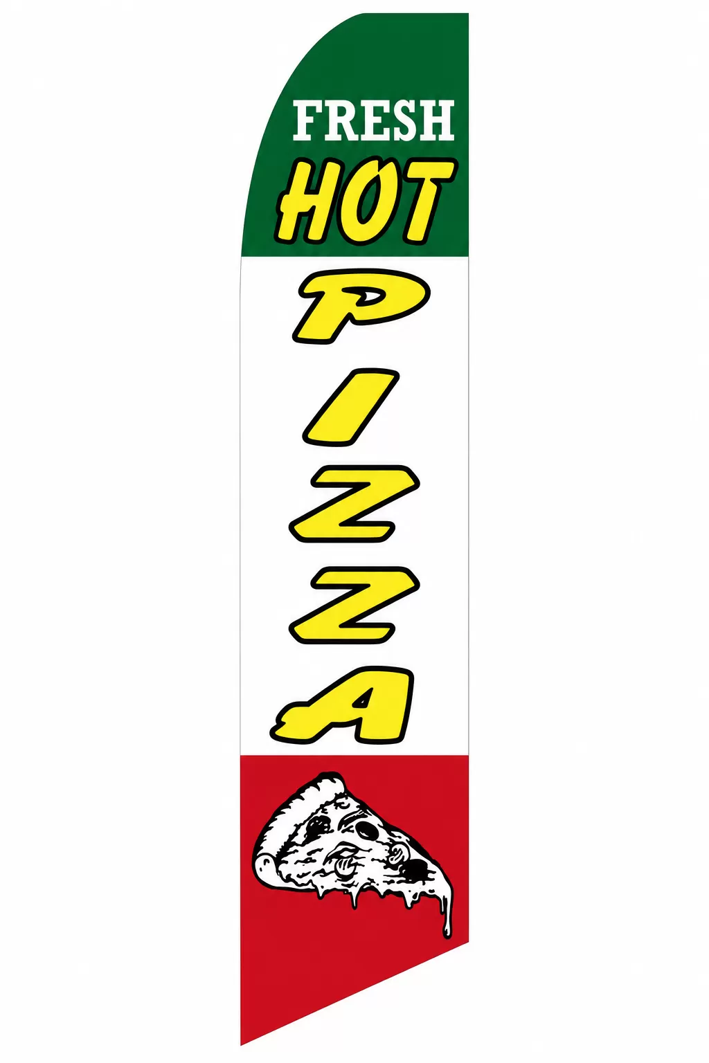 Fresh Hot Pizza swooper feather flag, design SF-1179A