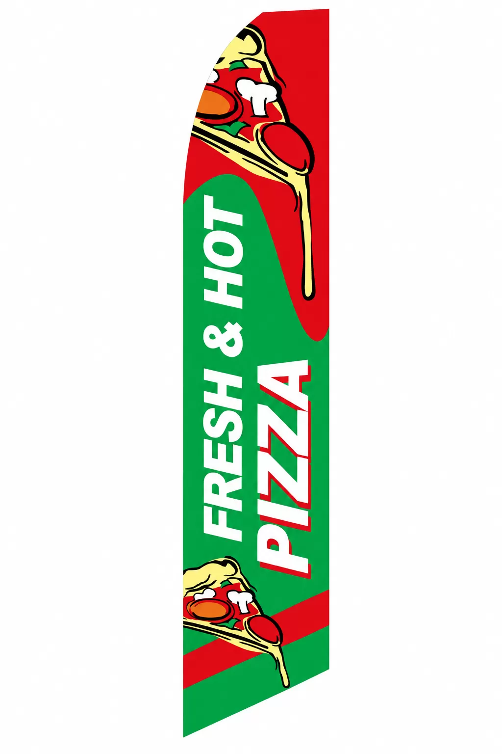 Fresh & Hot Pizza swooper feather flag, design SF-2017